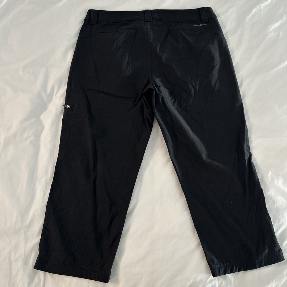 Eddie Bauer Capri Hiking Pants Women 8 Black‎ Gorpcore Outdoor Cabincore Active - Picture 7 of 9
